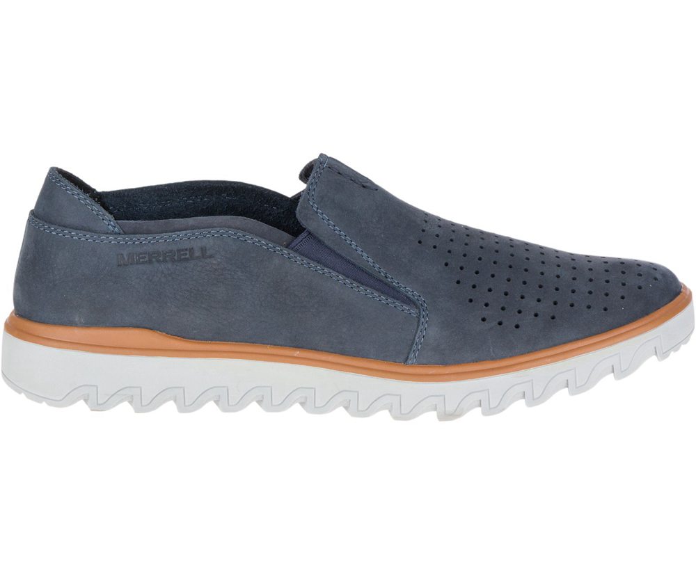 Merrell Barefoot Sko Herre - Downtown Moc - Mørkeblå - ZCO830425
